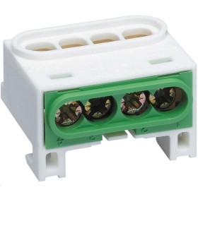 Bornier neutre 4 raccordements IP2X