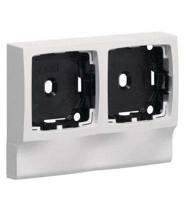 Support double appareillage saillie Legrand pour ATA12x20, blanc