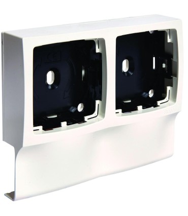 Support double appareillage saillie Legrand pour ATA12/16x30, blanc paloma