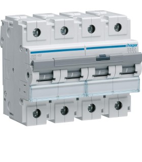 Disjoncteur 32A 4P 50kA Courbe C  6 modules