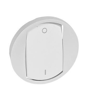 Enjoliveur Céliane interrupteur bipolaire doigt large - Blanc