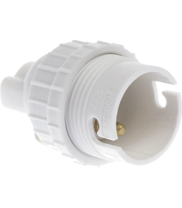 Douille B22 double bague blanche