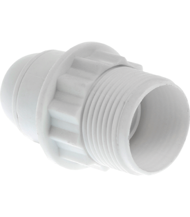 Douille E27 double bague blanche