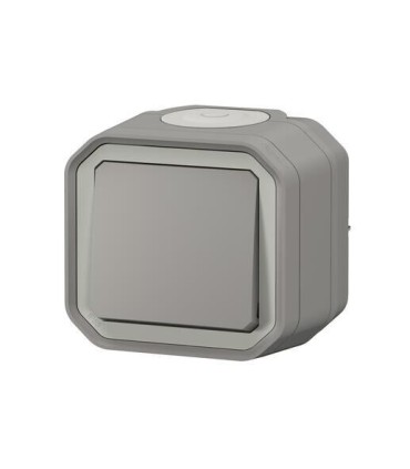 Interrupteur ou va-et-vient Plexo complet saillie gris