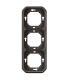 Plaque support 3 postes Plexo encastré horizontal ou vertical anthracite