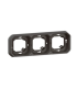 Plaque support 3 postes Plexo encastré horizontal ou vertical anthracite