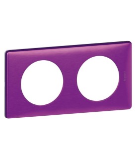 Plaque Céliane métal 2 Poste Violet Irisé