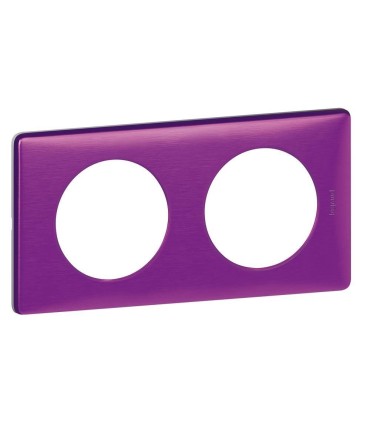 Plaque Céliane métal 2 Poste Violet Irisé