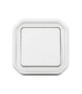 Interrupteur ou va-et-vient Plexo complet encastré avec griffes blanc