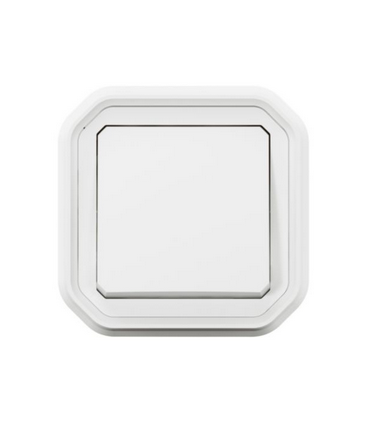 Interrupteur ou va-et-vient Plexo complet encastré avec griffes blanc