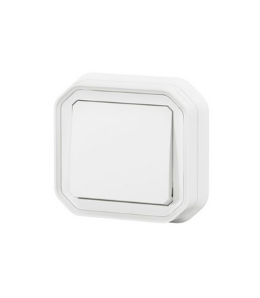 Interrupteur ou va-et-vient Plexo complet encastré avec griffes blanc