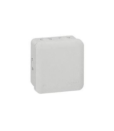 Boîte de dérivation carrée Plexo 7 entrées pour presse-étoupe 80x80x45mm Gris