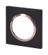 Plaque carrée Dooxie 1 poste finition noir bague cuivre