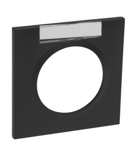 Plaque carrée Dooxie 1 poste Noir velours avec porte-étiquette