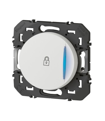 Poussoir lumineux Dooxie avec marquage cadenas à équiper d'un voyant - blanc