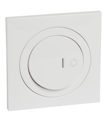 Poussoir  Dooxie lumineux marquage cadenas IP44 6A plaque carrée blanche