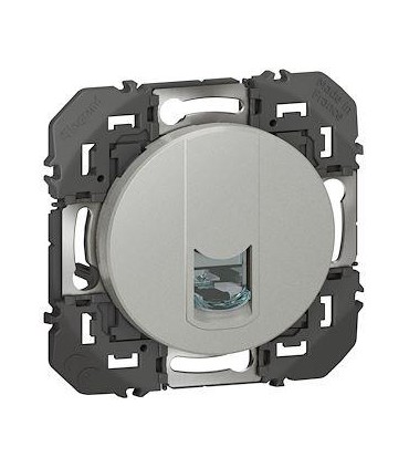 Prise blindée RJ45 catégorie 5e FTP Dooxie finition alu
