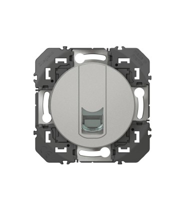 Prise blindée RJ45 catégorie 5e FTP Dooxie finition alu