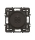 Prise 2 USB Céliane 20W Power Delivery Type-C+C enjoliveur Noir