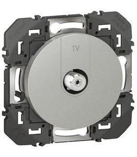 Prise TV type F à visser Dooxie finition alu