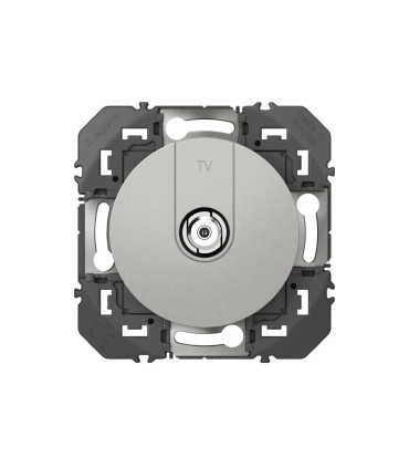 Prise TV type F à visser Dooxie finition alu