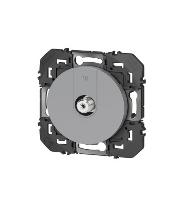 Prise TV type F à visser Dooxie finition alu