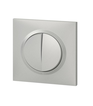 Double interrupteur ou va-et-vient Dooxie complet avec plaque alu