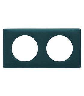 Plaque Céliane 2 postes Poudré - finition Bleu Vert