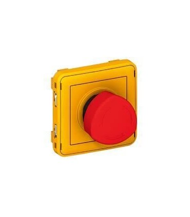 Coup de poing d'urgence poussoir déverrouillage 1/4 tour étanche Plexo IP55