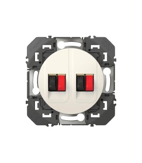 Prise haut-parleur double Dooxie finition blanc