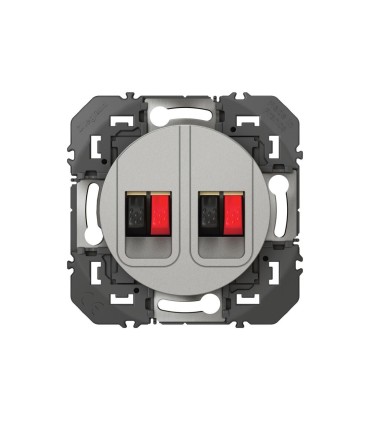 Prise haut-parleur double Dooxie finition alu