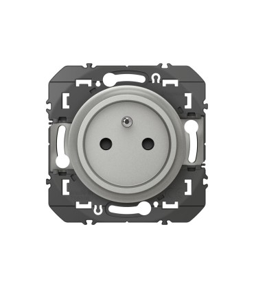 Prise Dooxie easyréno 2P+T faible profondeur  16A finition alu