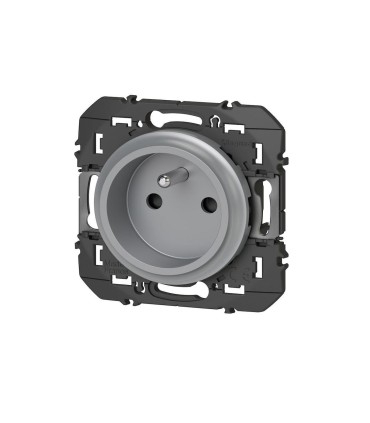Prise Dooxie easyréno 2P+T faible profondeur  16A finition alu