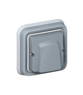 Sortie de câbles Plexo complet encastré gris 20A avec bornier