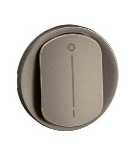 Enjoliveur interrupteur bipolaire à voyant Céliane Titanium