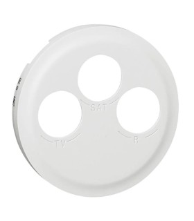 Enjoliveur Céliane prise TV-R-SAT blanc