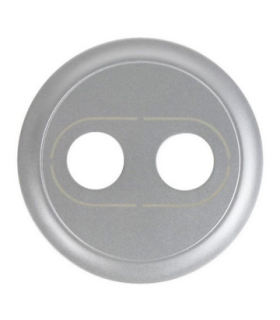 Enjoliveur Céliane pour prise banana simple finition Titane