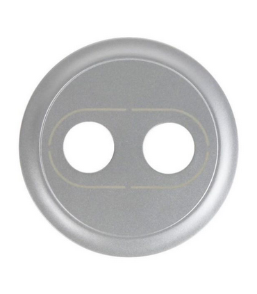 Enjoliveur Céliane pour prise banana simple finition Titane