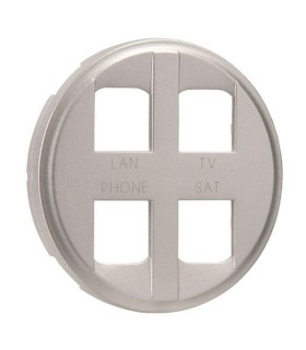 Enjoliveur Céliane pour prise quadruple MEDIA TITANE