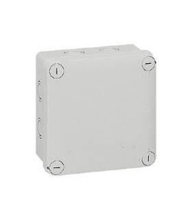 Boîte de dérivation Plexo carrée 7 entrées pour presse-étoupe 105x105x55mm grise