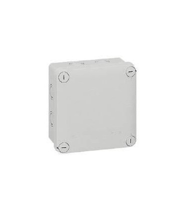 Boîte de dérivation Plexo carrée 7 entrées pour presse-étoupe 105x105x55mm grise