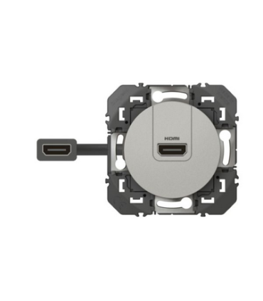 Prise HDMI 2.0 Type A Dooxie pré-connectorisée finition alu