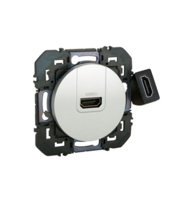 Prise HDMI 2.0 Type A Dooxie pré-connectorisée finition alu