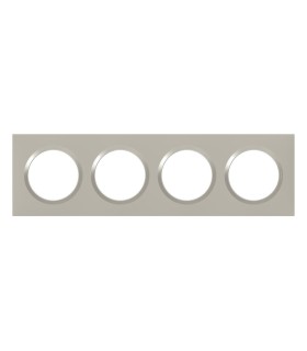 Plaque carrée Dooxie  4 postes  Entraxe 71mm - Plume