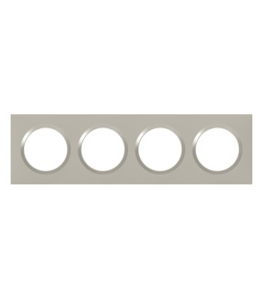 Plaque carrée Dooxie  4 postes  Entraxe 71mm - Plume