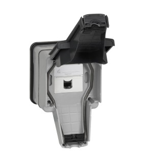 Prise RJ45 Plexo étanche catégorie 6 FTP IP66 complète gris