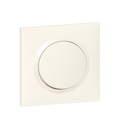 Interrupteur ou va-et-vient Dooxie 10AX complet avec plaque carrée blanche