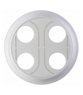 Enjoliveur Céliane pour prise banana double finition titane