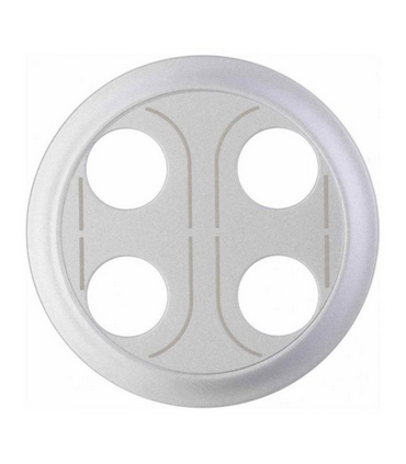 Enjoliveur Céliane pour prise banana double finition titane