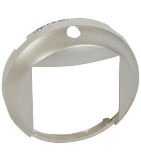 Enjoliveur Céliane détecteur avec bouton poussoir titane LEGRAND 068594